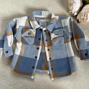 EUC 12M Plaid Shacket or Shirt Jacket